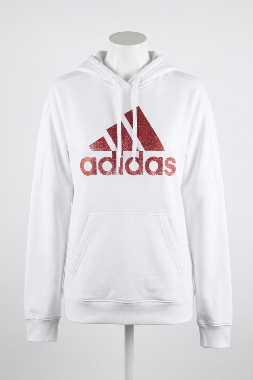 NEW ADIDAS originals shine logo hoodie in white